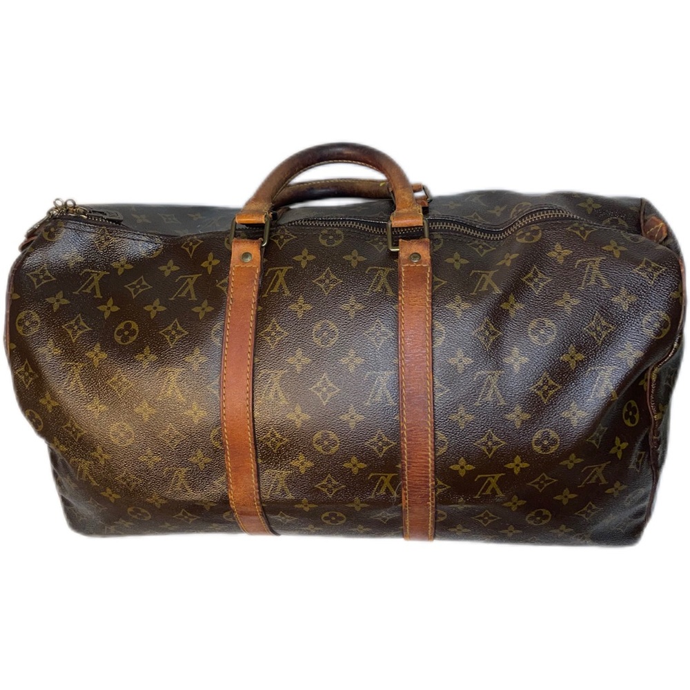 Louis Vuitton Monogram Keepall 50 Brown Canvas Travel Bag